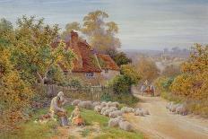 At the Village Pump-Charles James Adams-Giclee Print