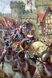 Edward V Rides into London with Duke Richard, 1483-Charles John De Lacy-Framed Premier Image Canvas