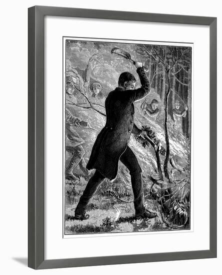 Charles Kingsley Fighting a Fire, British Writer and Cleric-null-Framed Giclee Print