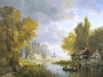 River View in Alsace-Charles Kuwasseg-Giclee Print