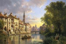 River View in Alsace-Charles Kuwasseg-Giclee Print