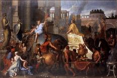 Entrée d'Alexandre le Grand dans Babylone ou Le triomphe d'Alexandre-Charles Le Brun-Framed Giclee Print