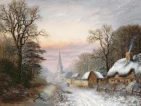 Worcester from the South West in the Snow, C.1875-Charles Leaver-Framed Giclee Print