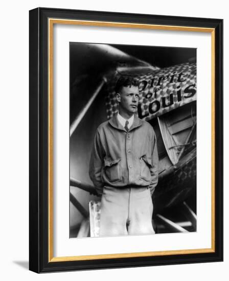 Charles Lindbergh, American Aviator-Science Source-Framed Giclee Print