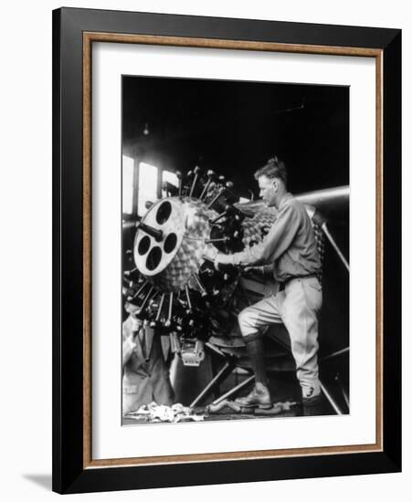 Charles Lindbergh, American Aviator-Science Source-Framed Giclee Print