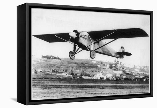 Charles Lindbergh in the "Spirit of St. Louis" Sets off from New York-null-Framed Premier Image Canvas