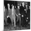 Charles 'Lucky' Luciano (In Center with Head Down) Leaving New York Supreme Court, 1936-null-Mounted Photo