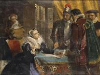 The Forced Abdication of Mary, Queen of Scots (1542- 1587), at Lochleven Castle, 25th July 1567-Charles Lucy-Giclee Print