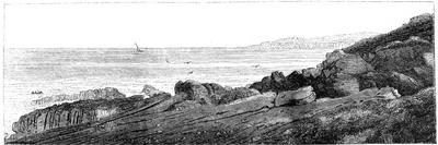 Strata of Red Sandstone, Slightly Inclined, Siccar Point, Berwickshire 1852-Charles Lyell-Giclee Print