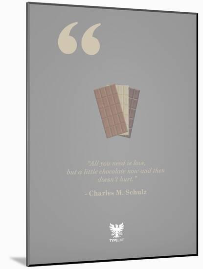 Charles M. Schulz-TypeLike-Mounted Art Print