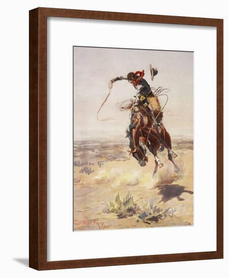 Charles Marion Russell - a Bad Hoss-Vintage Apple Collection-Framed Giclee Print