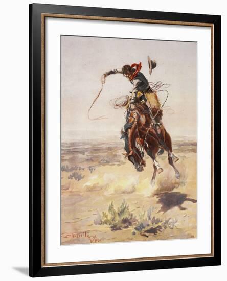 Charles Marion Russell - a Bad Hoss-Vintage Apple Collection-Framed Giclee Print