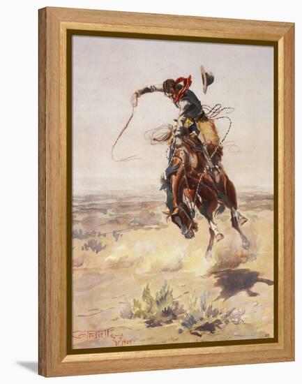 Charles Marion Russell - a Bad Hoss-Vintage Apple Collection-Framed Premier Image Canvas