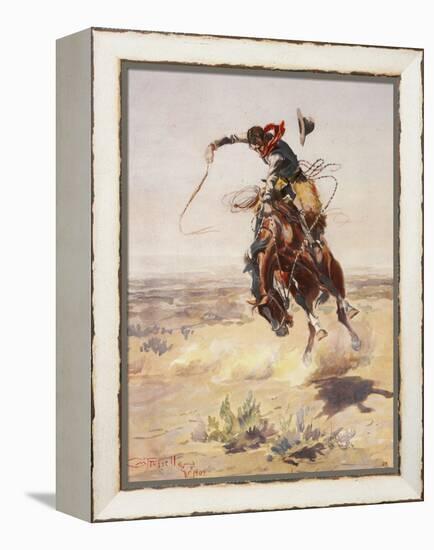 Charles Marion Russell - a Bad Hoss-Vintage Apple Collection-Framed Premier Image Canvas