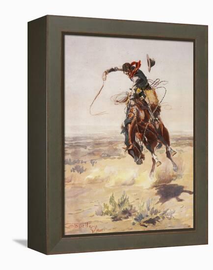 Charles Marion Russell - a Bad Hoss-Vintage Apple Collection-Framed Premier Image Canvas