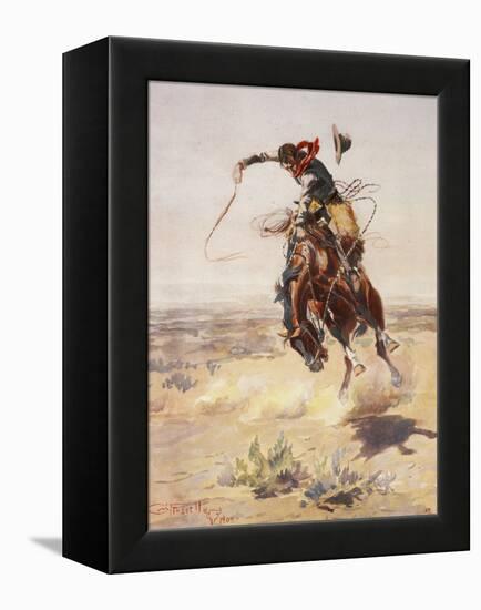 Charles Marion Russell - a Bad Hoss-Vintage Apple Collection-Framed Premier Image Canvas