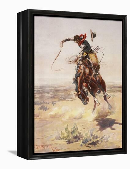 Charles Marion Russell - a Bad Hoss-Vintage Apple Collection-Framed Premier Image Canvas