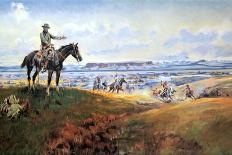 The Wild Horse Hunters-Charles Marion Russell-Art Print