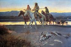 The Wild Horse Hunters-Charles Marion Russell-Art Print