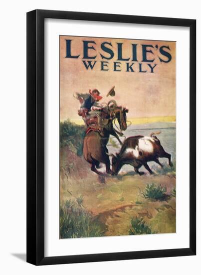 Charles Marion Russell - Leslies Weekly-Vintage Apple Collection-Framed Giclee Print