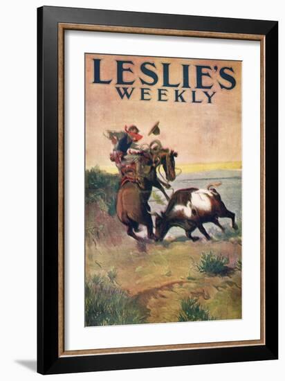 Charles Marion Russell - Leslies Weekly-Vintage Apple Collection-Framed Giclee Print