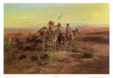 The Wild Horse Hunters-Charles Marion Russell-Art Print