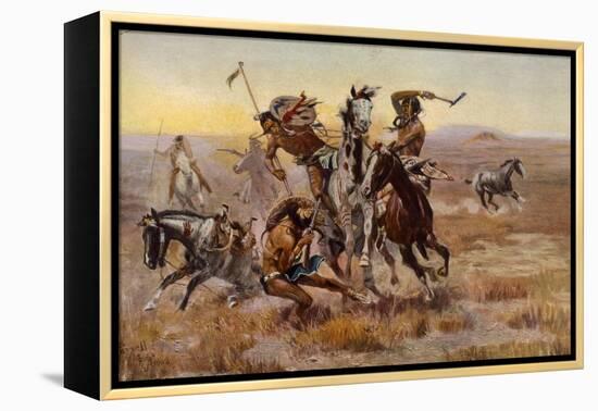 Charles Marion Russell - Souix Blackfeet-Vintage Apple Collection-Framed Premier Image Canvas