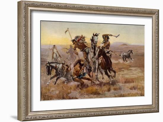 Charles Marion Russell - Souix Blackfeet-Vintage Apple Collection-Framed Giclee Print