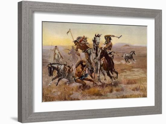 Charles Marion Russell - Souix Blackfeet-Vintage Apple Collection-Framed Giclee Print