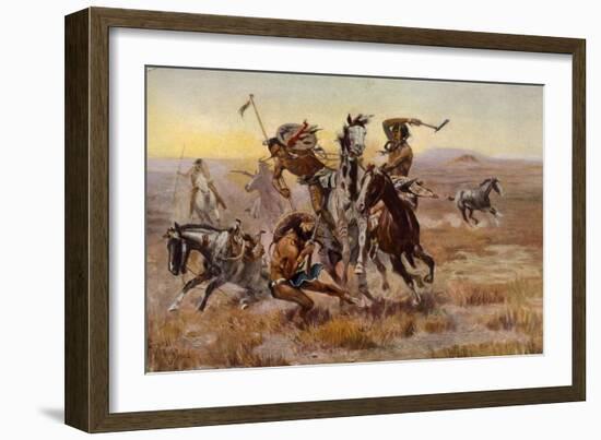 Charles Marion Russell - Souix Blackfeet-Vintage Apple Collection-Framed Giclee Print