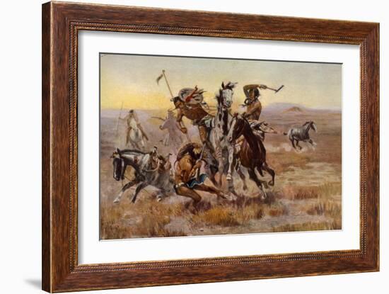 Charles Marion Russell - Souix Blackfeet-Vintage Apple Collection-Framed Giclee Print