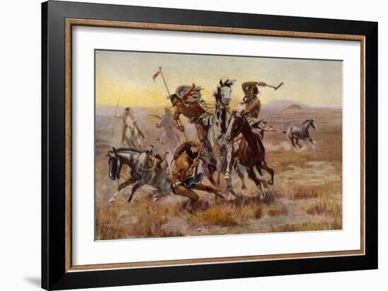 Charles Marion Russell - Souix Blackfeet-Vintage Apple Collection-Framed Giclee Print