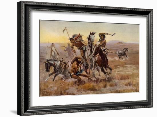 Charles Marion Russell - Souix Blackfeet-Vintage Apple Collection-Framed Giclee Print