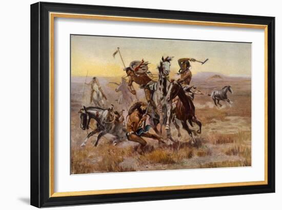 Charles Marion Russell - Souix Blackfeet-Vintage Apple Collection-Framed Giclee Print