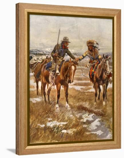 Charles Marion Russell - the Meeting-Vintage Apple Collection-Framed Premier Image Canvas