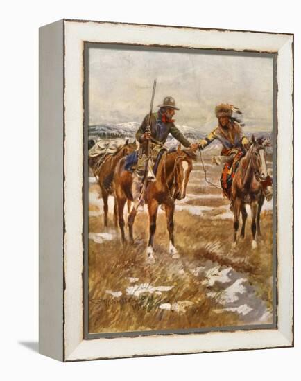 Charles Marion Russell - the Meeting-Vintage Apple Collection-Framed Premier Image Canvas