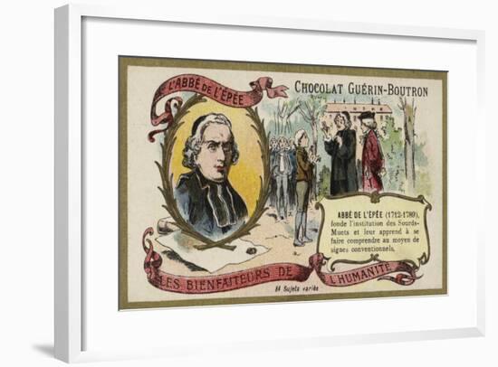 Charles-Michel De L'Epee, French Clergyman and Philanthropic Educator-null-Framed Giclee Print