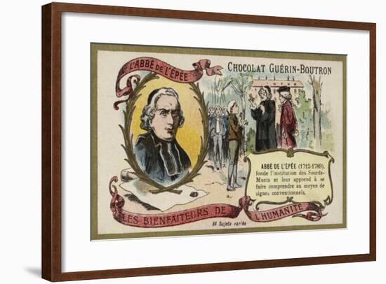 Charles-Michel De L'Epee, French Clergyman and Philanthropic Educator-null-Framed Giclee Print