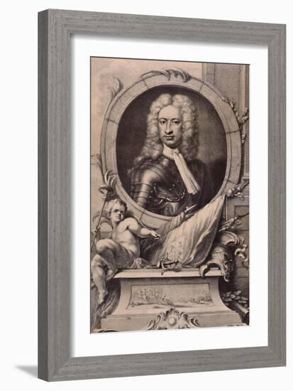 Charles Mordaunt, Earl of Peterborough and Monmouth, English soldier, c1740 (1894)-Jacobus Houbraken-Framed Giclee Print