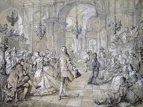 Masquerade Ball, Drawing-Charles Natoire-Giclee Print