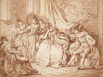 Jeanne Antoinette Poisson, Marquise de Pompadour and the Vicomte de Rohan, 1749-Charles-Nicolas Cochin II-Framed Giclee Print
