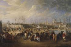 Arrivée de l'ambassade turque conduite par Mehemet Effendi aux jardins Tuileries, 21 mars 1721-Charles Parrocel-Giclee Print