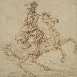 Cavalier sur un cheval piaffant ou caracolant-Charles Parrocel-Premier Image Canvas