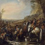 Mehemet Effendi, Turkish Ambassador, Arrives at the Tuileries on 21St March, 1721, after 1721 (Oil-Charles Parrocel-Giclee Print