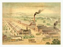 Bird's Eye View of Wason Car Manufacturing Co., Circa 1872, USA, America-Charles Parsons-Giclee Print