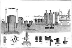 Sectional View of Liverpool Gas Works, 1860-Charles Partington-Mounted Giclee Print