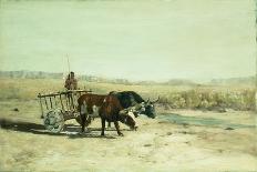 An Ox Cart in New Mexico-Charles Partridge Adams-Premier Image Canvas
