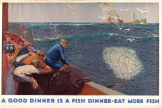 Eat More Fish, from the Series 'Caught by British Fishermen'-Charles Pears-Framed Giclee Print