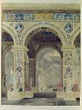 Interior View of the Louvre (Gouache & W/C on Paper)-Charles Percier-Giclee Print