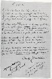 Le Possede' Autograph Poem (Pen and Ink on Paper)-Charles Pierre Baudelaire-Giclee Print